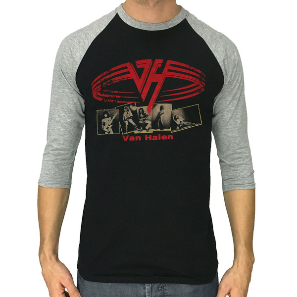 Van Halen t-shirt logo rock band 3/4 