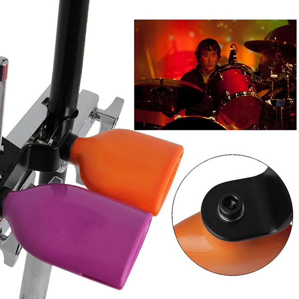 Drum Percussion Cowbell Double Color Mounted Bell Medium Wooden Fish Cow  Bell Transparent High Low Sound