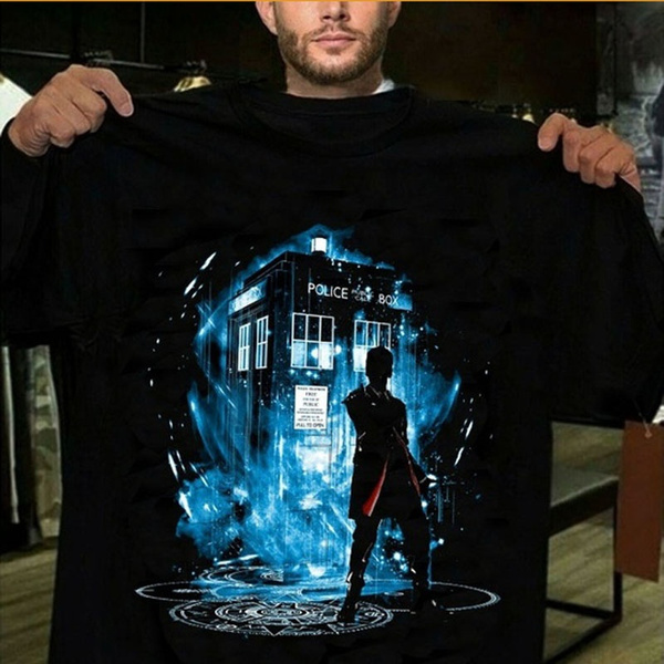 Perforering filosof analyse Unisex Doctor Who Tardis Tshirts 3D Print T Shirt Black Fashion Clothing  Funny Gifts Mens Shirts | Wish
