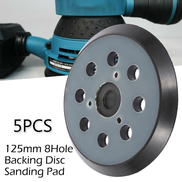 5" Black Sanding Backing Disc Pad Sander Hook And Loop For Makita 125mm  8 Hole 