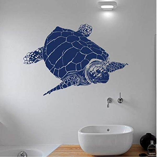 Wall Stickerurals Turtle Decal Sea Animal Tortoise Tortoises Decals Art Murals Interior Design Bathroom Bedroom Mural 56 84cm Wish - Turtle Wall Art For Bathroom