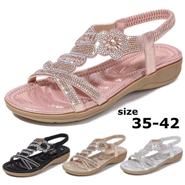 Fashion Crystal Sandals Woman Flip Flops Shoes Fashion Summer Flat ...