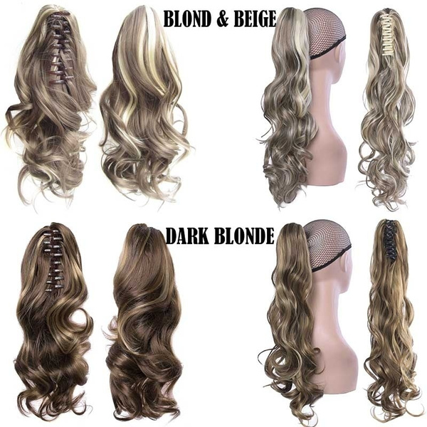 Women 17 Inch/24inch Long Hair Extension Bun Wig PonyTail Matte High Temperature Silk Long Hair Chemical Fiber Claw Clip | Wish Women 17 Inch/24inch Long Hair Extension Bun Wig PonyTail Matte High Temperature Silk Long Hair Chemical Fiber Claw Clip | Wish