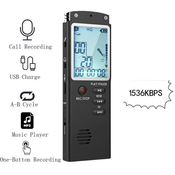 Voice Record Mini USB 8GB Digital Sound Audio Recorder Dictaphone MP3 Player 