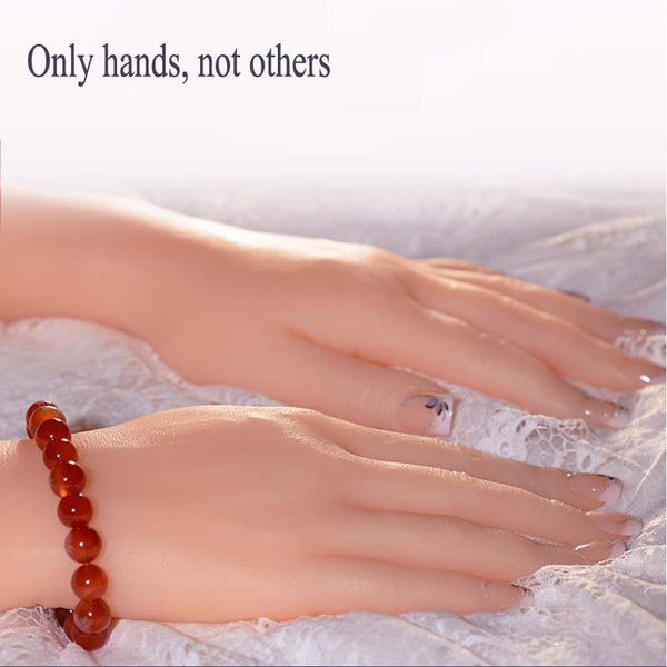 Silicone Hand Lifesize Mannequin Female Model Nail Practice Hands Jewel  Display