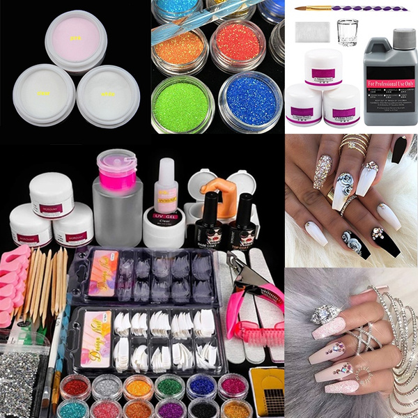 2 Type Manicure Set Acrylic Nail Kit Two Types Set A Or Set B Manicure Set Acrylic Nail Kit Nail Art Acrylic Tips Nail Kit Wish