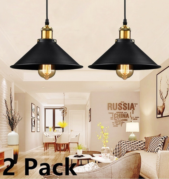2 Pack Vintage Industrial Pendant Light, How To Pack A Large Chandelier