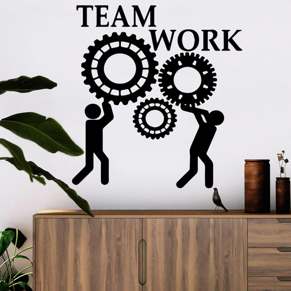 Modern Team Work Wall Sticker Removable Diy Wallpaper For Baby Kids ...