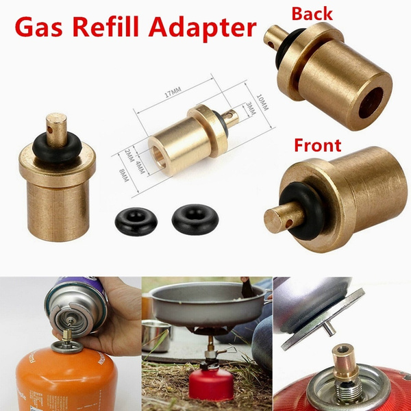 Gas Refill Adapter Stove Tank Inflate Butane Canister for Outdoor Camping Hiking 