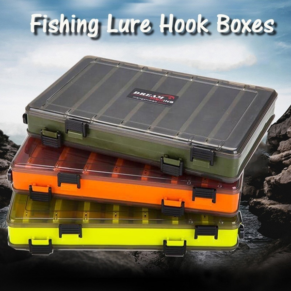 Minnows Bait Fishing Tackle Container Fishing Lure Box Double