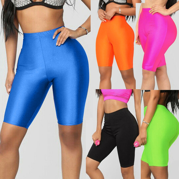 High Waist Yoga Pants for Women Fashion Bike Elastic Shorts Sports