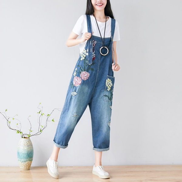 Denim Overalls Female Summer Plus Size 