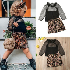 leopardskirt, girlsminiskirt, girlpartydres, Long Sleeve