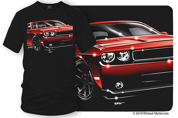 dodge challenger tee shirts