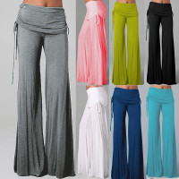 Wish Reseñas de clientes: Pantalones anchos para mujer Pantalones largos de  gimnasia para yoga