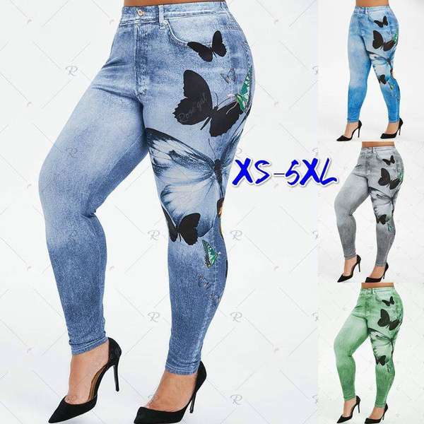 Skinny Jeggings Casual Faux Denim Jeans 