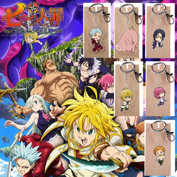 Seven Deadly Sins Key Chain, Keychain Seven Deadly Sins