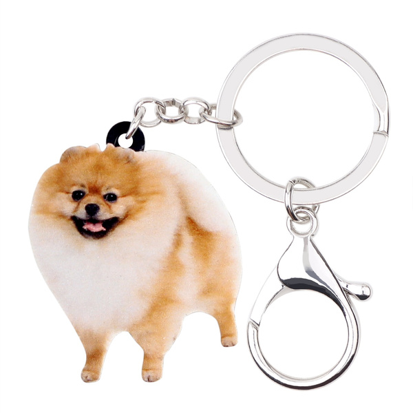 Women Chain Decor Dog Charm Cute Keychain For Gift