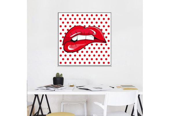 andy warhol red lips