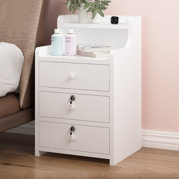 tall nightstand with locking drawer