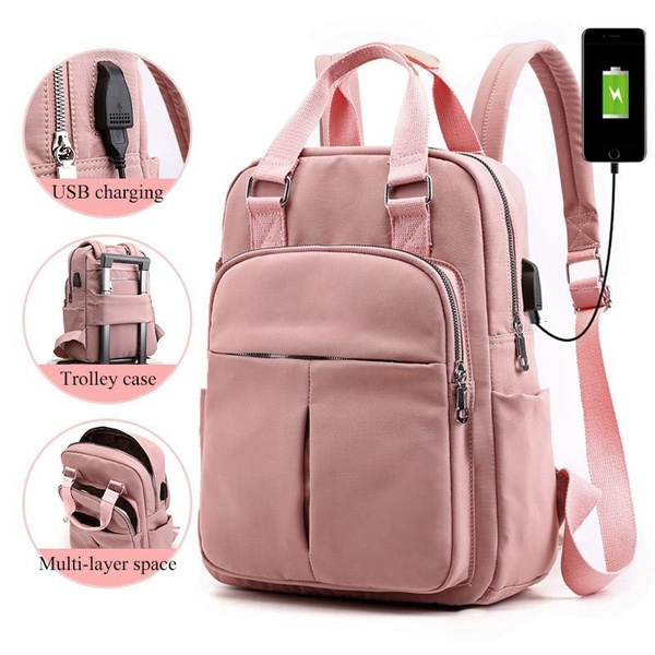 pink laptop backpack