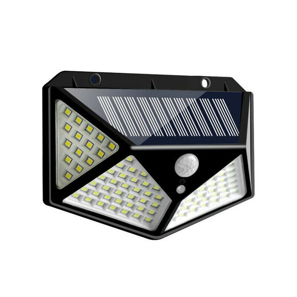 100 LED Waterproof Solar Power PIR Motion Sensor Wall Light Outdoor Garden Lamp 