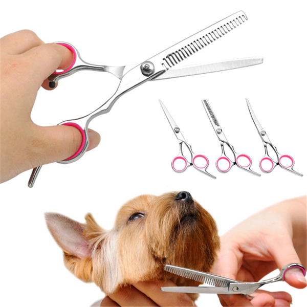 Pet Gromming Scissors Stainless Steel Dog Cat Hair Cutting Thinning
