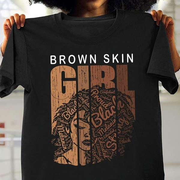 brown skin girl tee