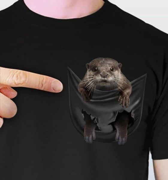Baby Otter Ripped Pocket T Shirt | Wish