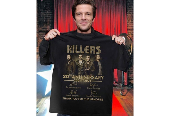 The Killers 20th Anniversary All Members Signed Legend Band For Fan Black TShirt