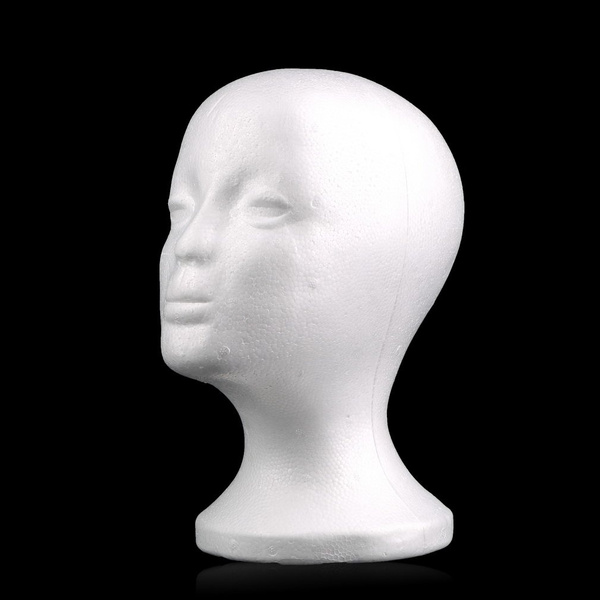 female styrofoam mannequin head