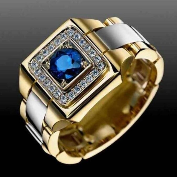 Anillo De Piedra Azul Para Hombres Y Mujeres Anillo De Nuevo Anillo De Piedra Azul Para Hombres Y Mujeres Anillo De Nuevo