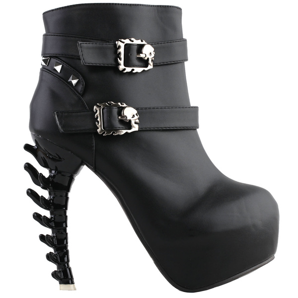 black high top heels