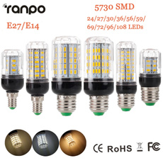 Ranpo E27 E14 LED Corn Light Bulbs 220V 5730 SMD 24 - 108 LEDs Cool Warm White Lamp AC220V Energy Saving Lights For Home Lighting