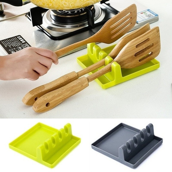 4-Slot Silicone Utensil Rest Drip Pad for Stovetop - Handy Gourmet