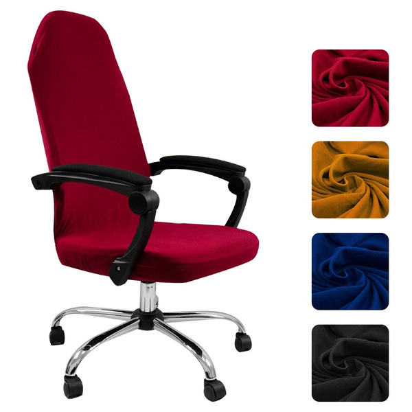 Computer Chair Office Elastic Cover Anti Dirty Removable Covers For 4 Solid Colors Meeting Room Seat Without Wish - Office Computer Chair Seat Cover