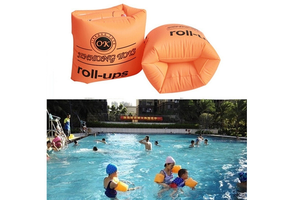 Kids & adult inflatable arm bands ring floaties swimming pool safety trainePRUK