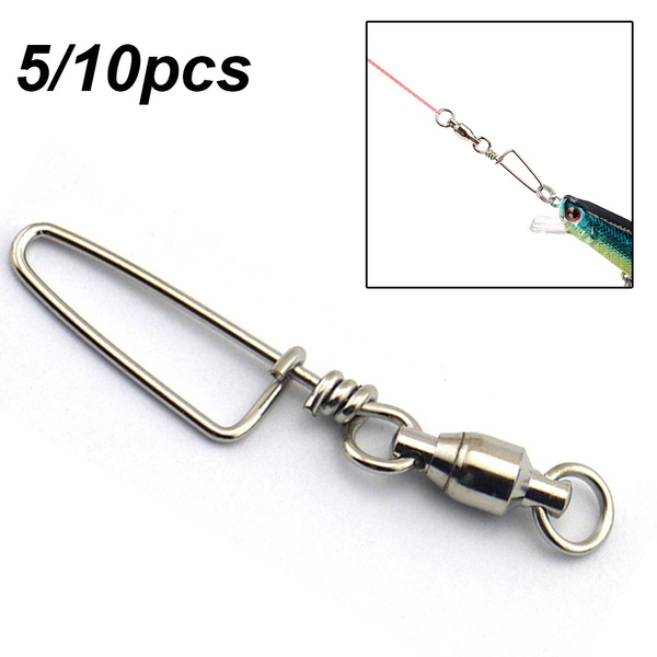 Fishing Snap Connector with Pin Rolling Swivel Bearing Barrel  Heavy Duty Ball 