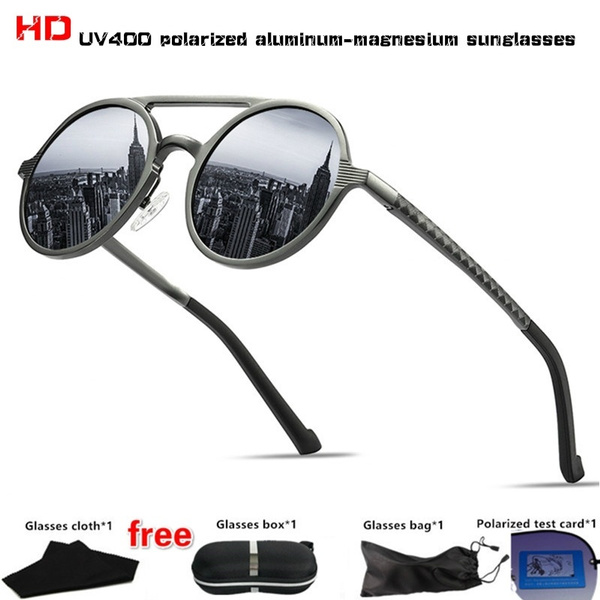 Retro Sunglasses Men Aluminum Magnesium Polarized Lens Vintage Sun Glases Unisex