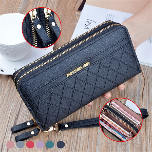 Women Ladies Long Leather Wallet Credit Card Holder Purse Zipper Handbag  Clutch | eBay
