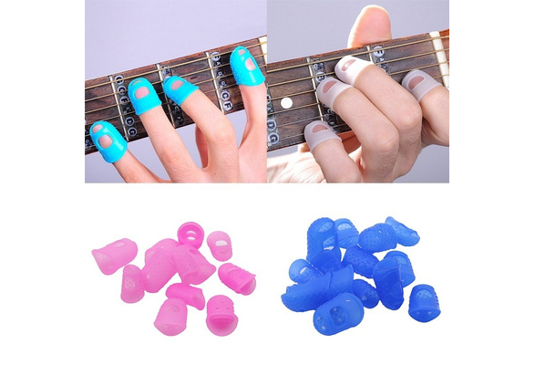 15 Pcs Silicone Guitar Fingertip Protectors Ukulele Finger Guard