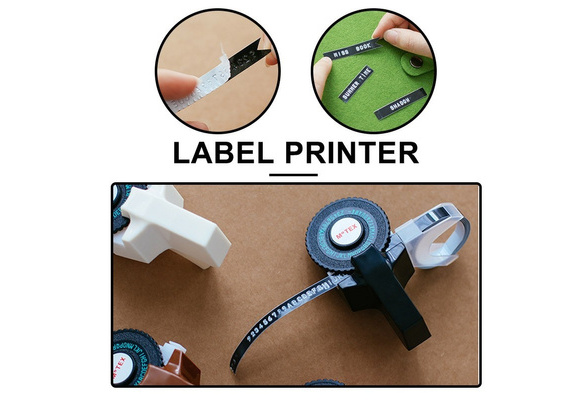 Black Manual Embossing Label Maker Numbers Printer Tape-cutting with Set US L5D0 