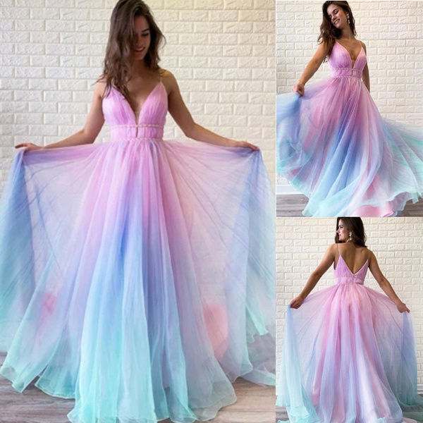 gradient chiffon dress