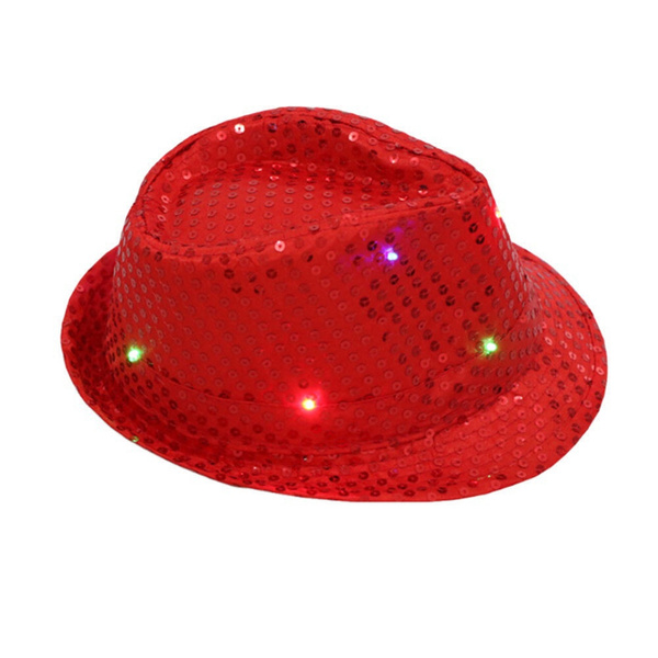 Flashing Light Up Led Fedora Trilby 