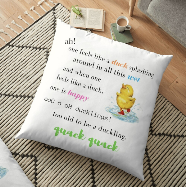 John Mulaney Duck Quote John Mulaney Duck Joke Print Pillow Cover Sofa Cushion Cover Living Room  Bedroom Decor Polyester Pillow Case | Wish