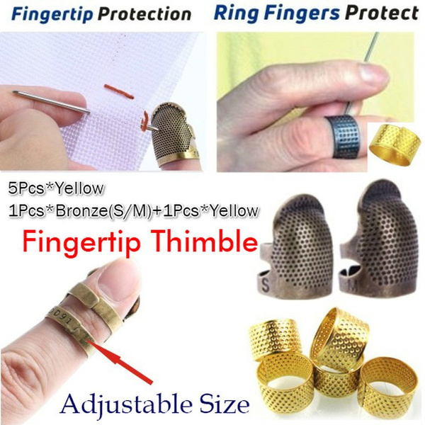 Sewing Thimble, Sewing Thumb Protector For Hand Sewing Cyan-blue