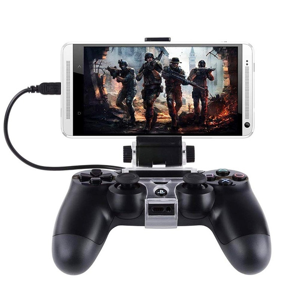 Designed for fans P4 series-PS4 Slim Pro Controller Android Phone Clip, 180 Degree Gaming Mount Bracket for Playstation 4 Slim Pro Dualshock Console - 6 inch Samsung Galaxy S8