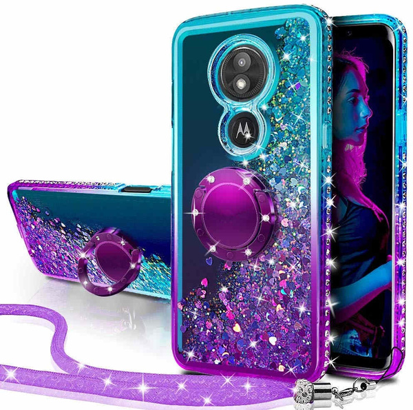 Moto E5 Plus Case Moto E5 Supra Case Glitter Liquid Women Girls