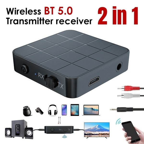 2-in-1 Bluetooth Wireless 5.0 Audio Transmitter car music TV Receiver Adapter 