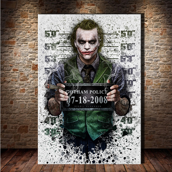 Joker Wallpaper Prison Picture Wall Picture Cool Poster Bar Wall Decor  Canvas Art Frameless Wall Art Painting | Wish